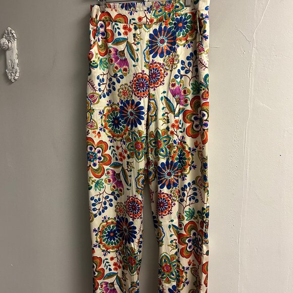 5128-MAP Paparazzi Silk Floral Pants